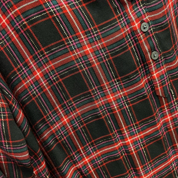 NWT Sp Plaid Blouse LOFT #ZZ - Picture 2 of 6